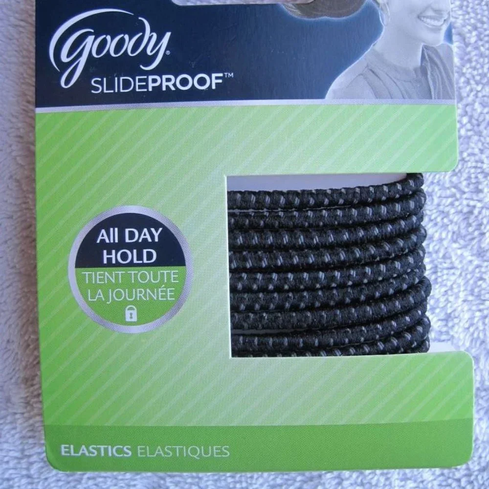 10 Black 2013 Goody Ouchless Stay Put Ponytailer Hair Bands No Metal Elastics W